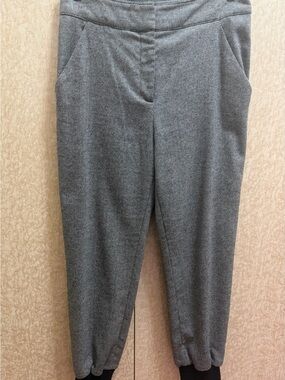 Veronica Beard Frazier Cuffed Joggers Pant Size 8 Preppy Harringbone Wool Blend